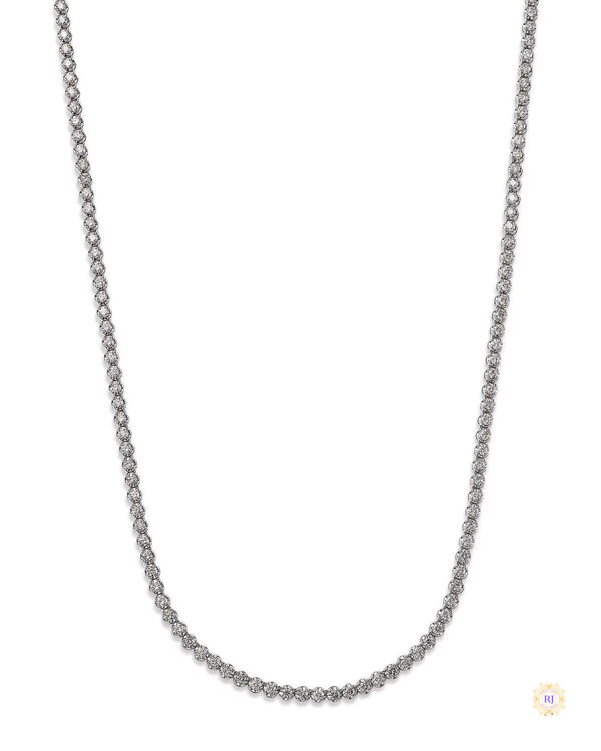 4-Prong tennis necklace in 18 Inch