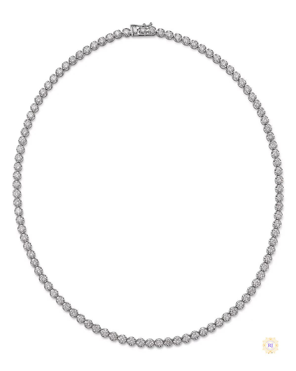 4-Prong tennis necklace in 18 Inch