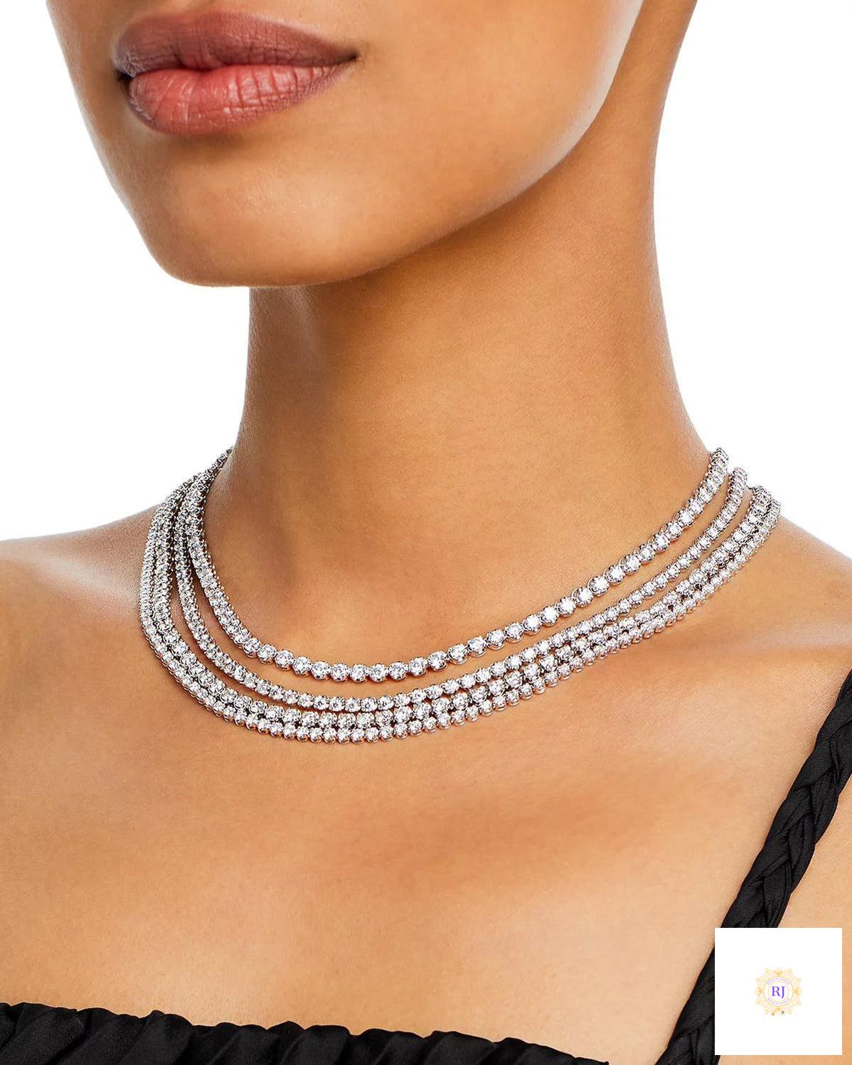 4-Prong tennis necklace in 18 Inch