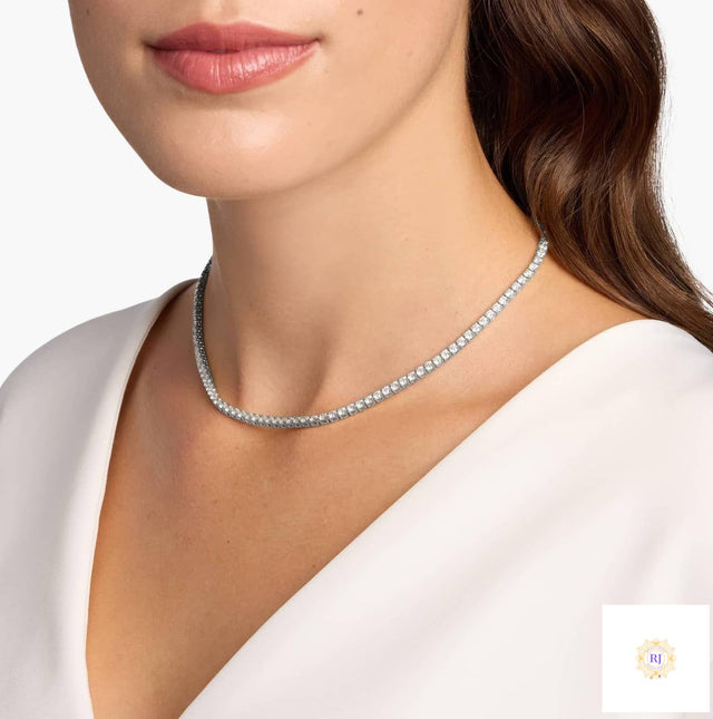 4-Prong tennis necklace in 18 Inch