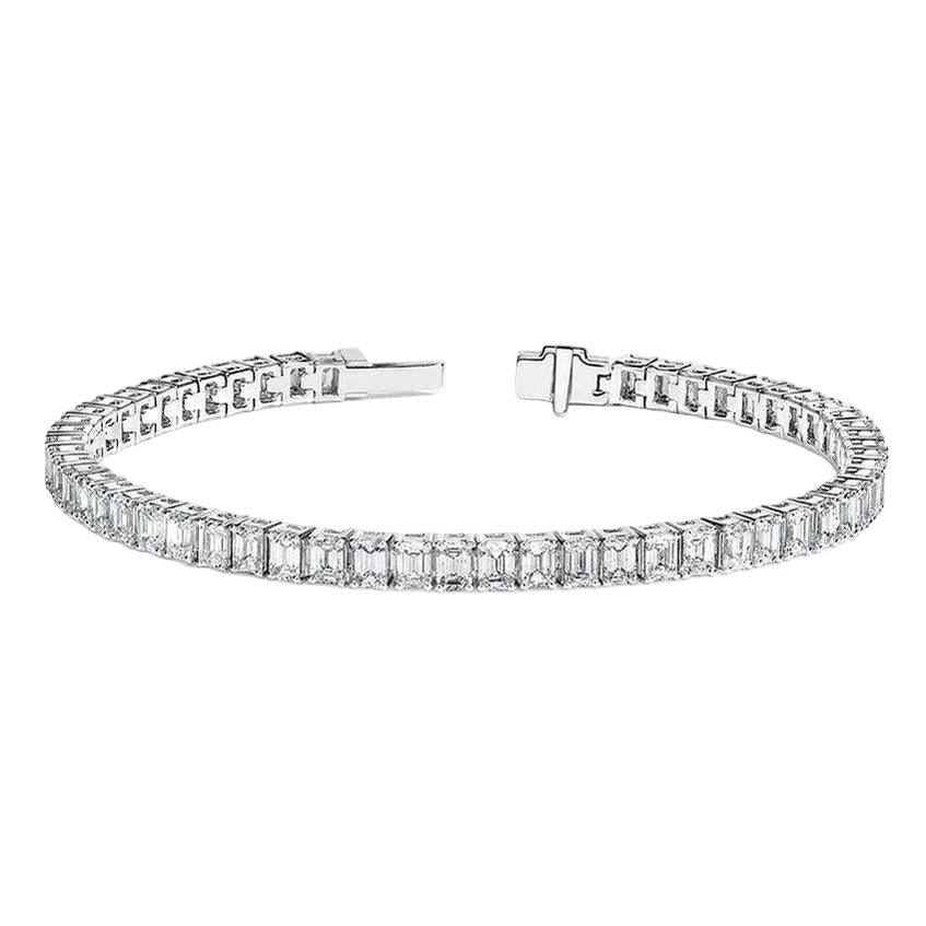 40 CT. Emerald Lab Diamond Tennis Bracelet