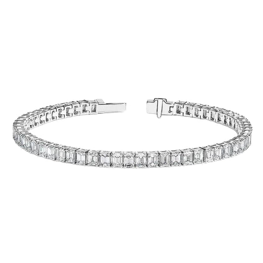 40 CT. Emerald Lab Diamond Tennis Bracelet