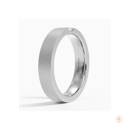 Emerald-Cut Lab Diamond Men's Wedding Band
