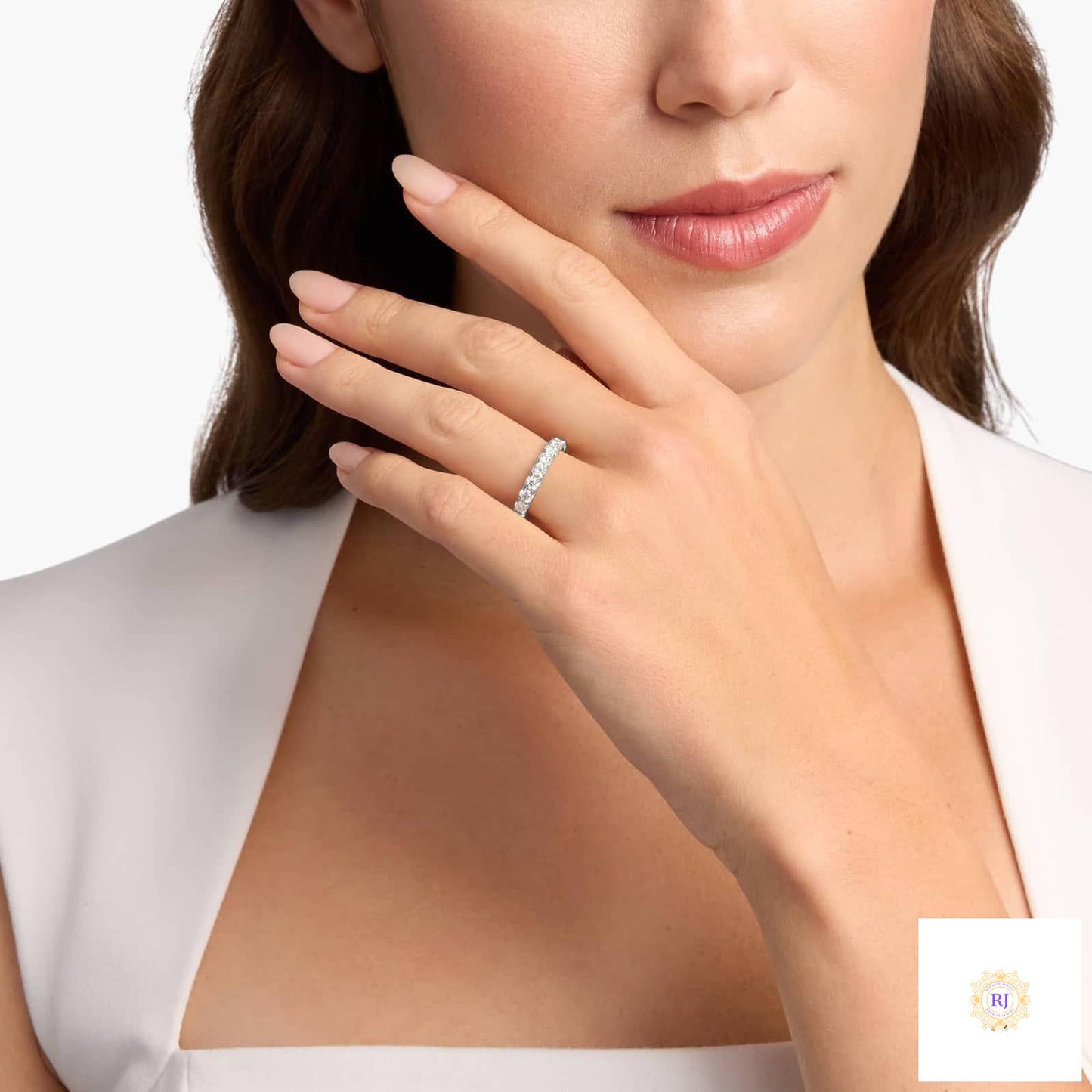 5 Ct. Round Lab Diamond Eternity Ring