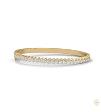 5.30 Ct. Pear Lab Diamond Bangle Open-Top Bracelet