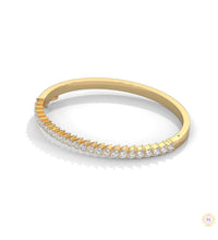 5.30 Ct. Pear Lab Diamond Bangle Open-Top Bracelet