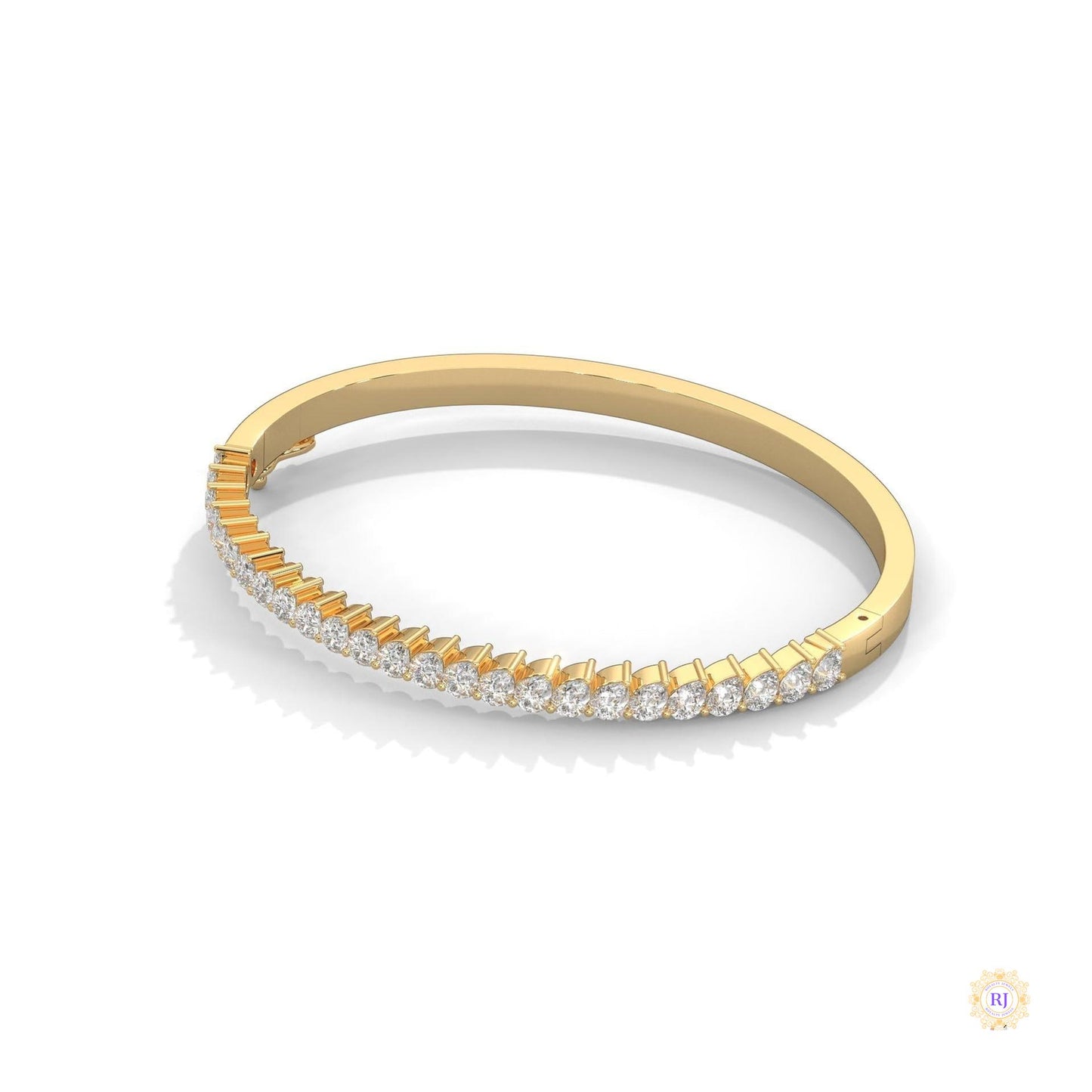 5.30 Ct. Pear Lab Diamond Bangle Open-Top Bracelet