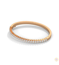 5.30 Ct. Pear Lab Diamond Bangle Open-Top Bracelet