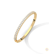 5.30 Ct. Pear Lab Diamond Bangle Open-Top Bracelet