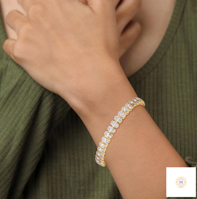 60 CT. Oval Lab Diamond Tennis Bracelet