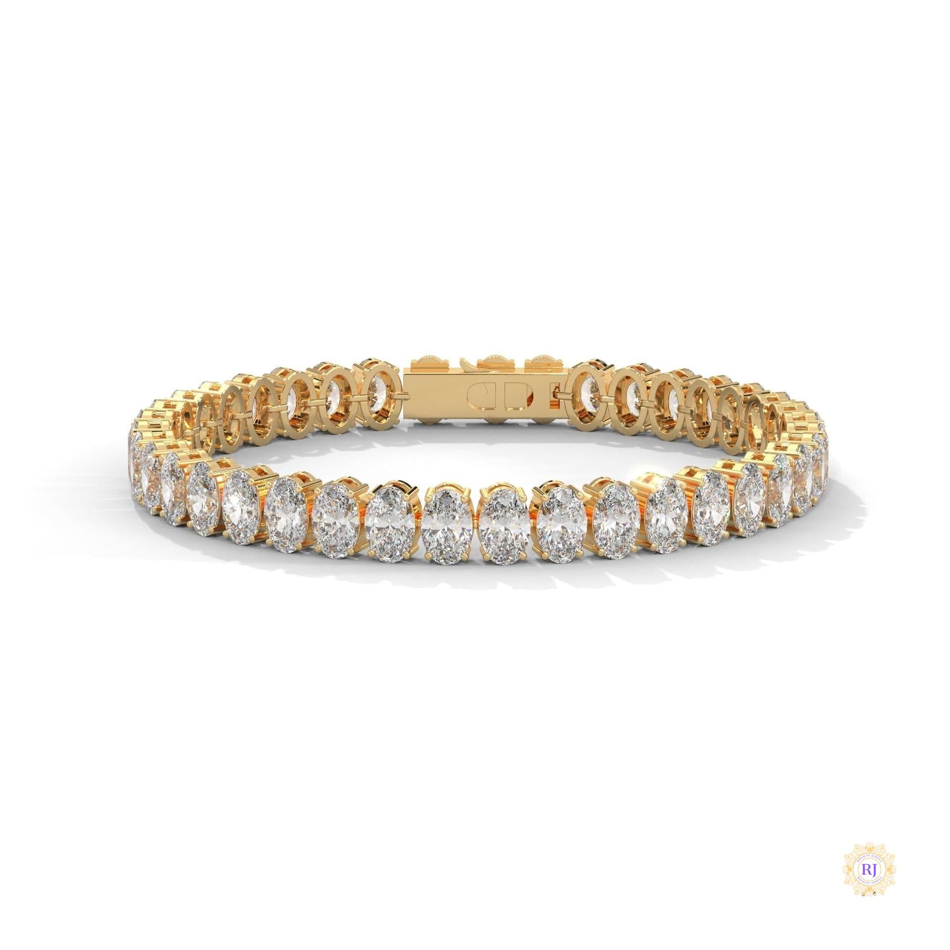 60 CT. Oval Lab Diamond Tennis Bracelet