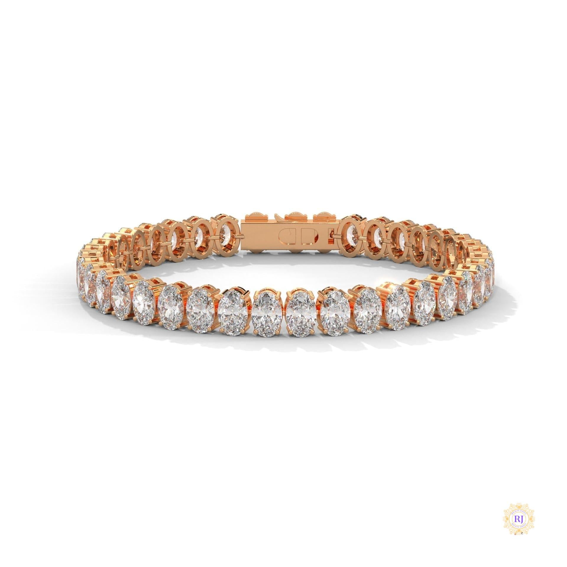 60 CT. Oval Lab Diamond Tennis Bracelet