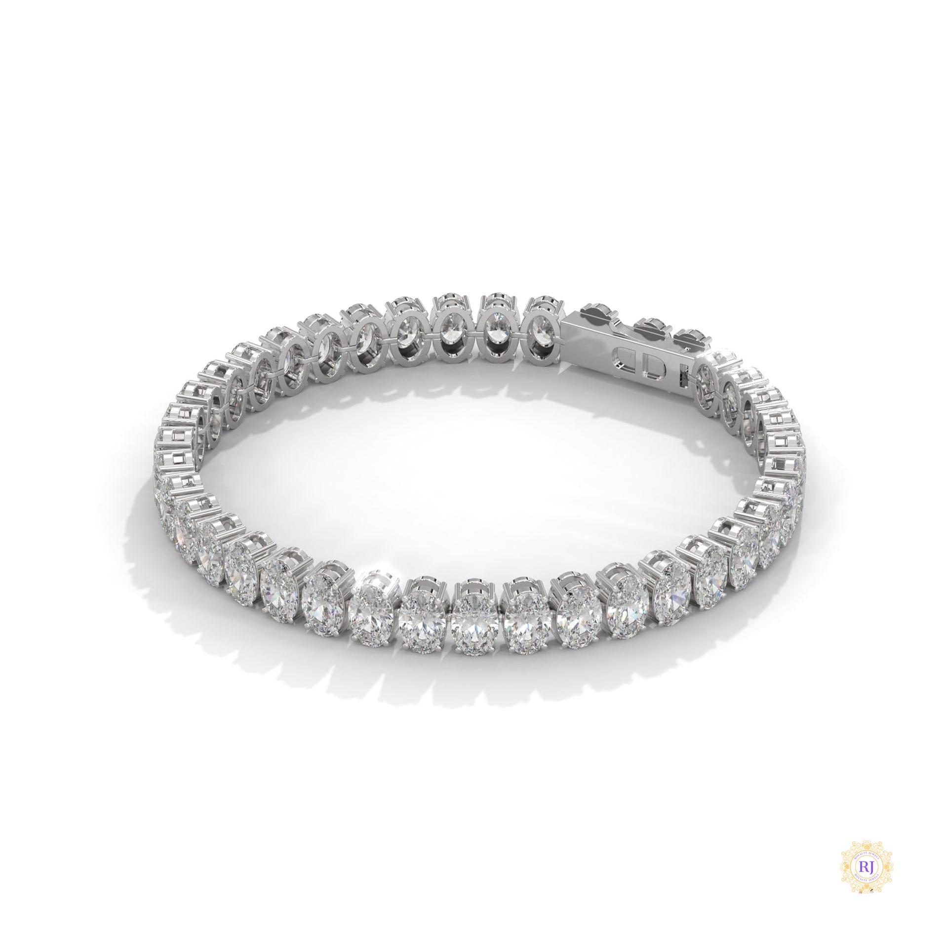 60 CT. Oval Lab Diamond Tennis Bracelet