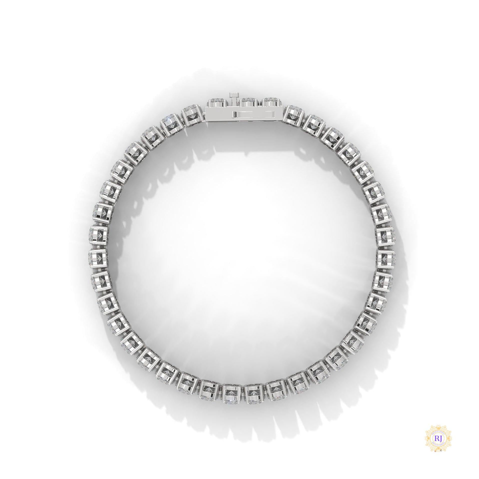 60 CT. Oval Lab Diamond Tennis Bracelet