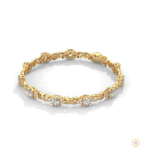 6.70 Ct. Lab Diamond Bracelet Twisted Link