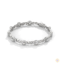 6.70 Ct. Lab Diamond Bracelet Twisted Link