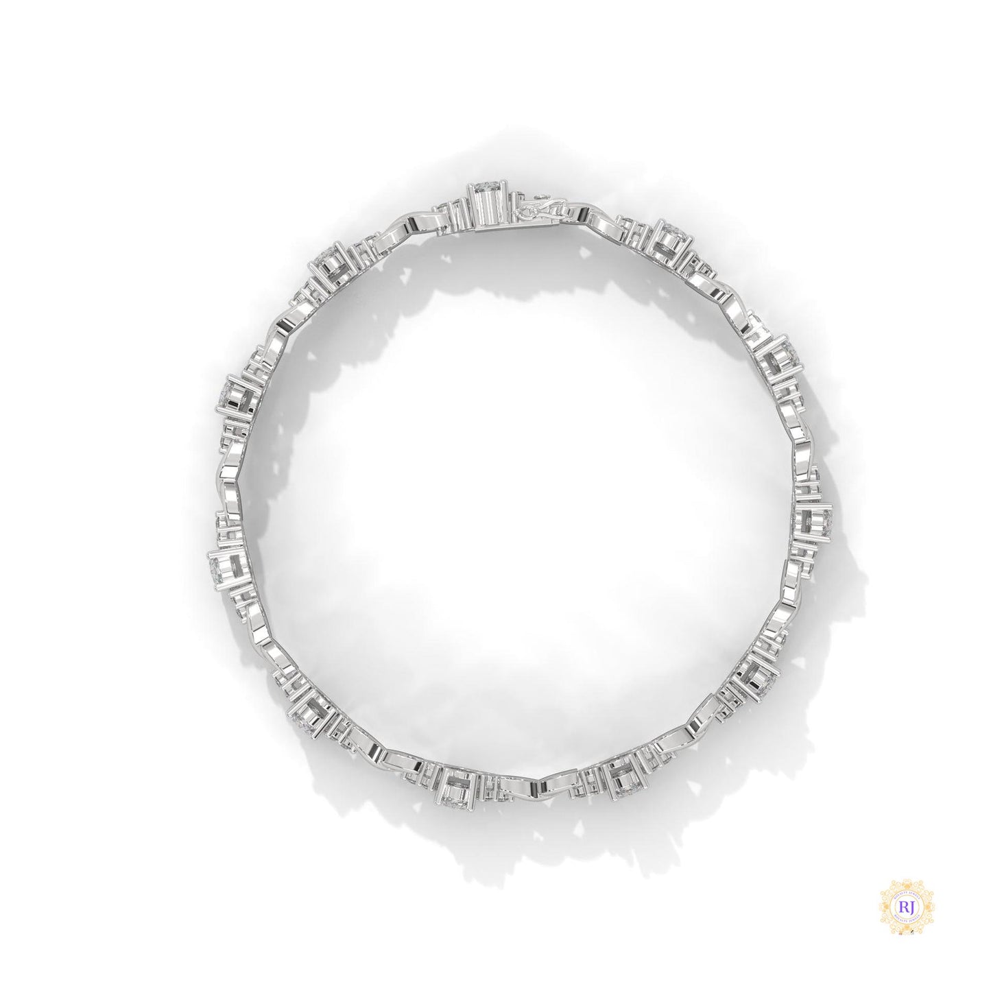 6.70 Ct. Lab Diamond Bracelet Twisted Link
