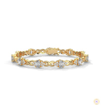 6.70 Ct. Lab Diamond Bracelet Twisted Link