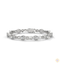 6.70 Ct. Lab Diamond Bracelet Twisted Link