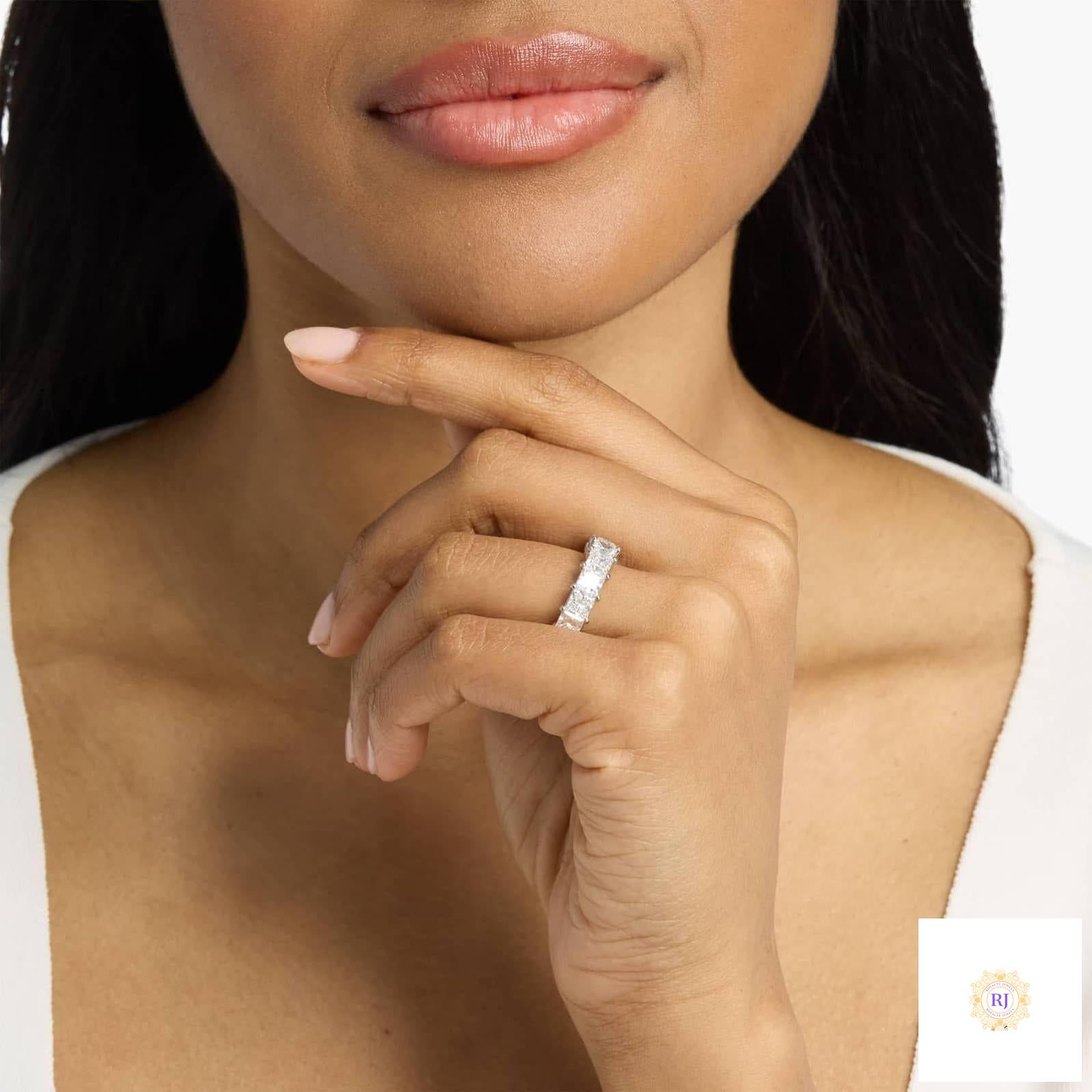 7 Ct. Princess Cut Lab Diamond Eternity Band