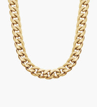 14K Yellow and White Gold Cuban Link Chain Necklace for Men – Solid, High Polish, Luxury Jewelry