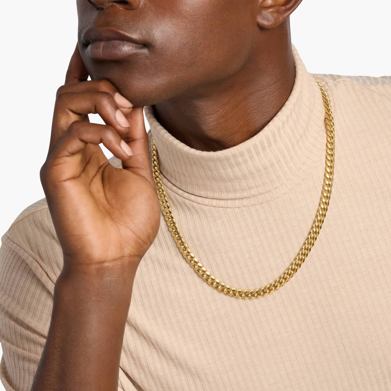 14K Gold Cuban Chain Necklace – Men's Luxury Jewelry