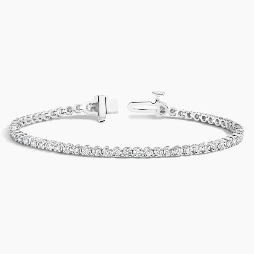 Luxury 14K Gold 3 Prong Lab Diamond Tennis Bracelet 7 inch– Elegant & Timeless