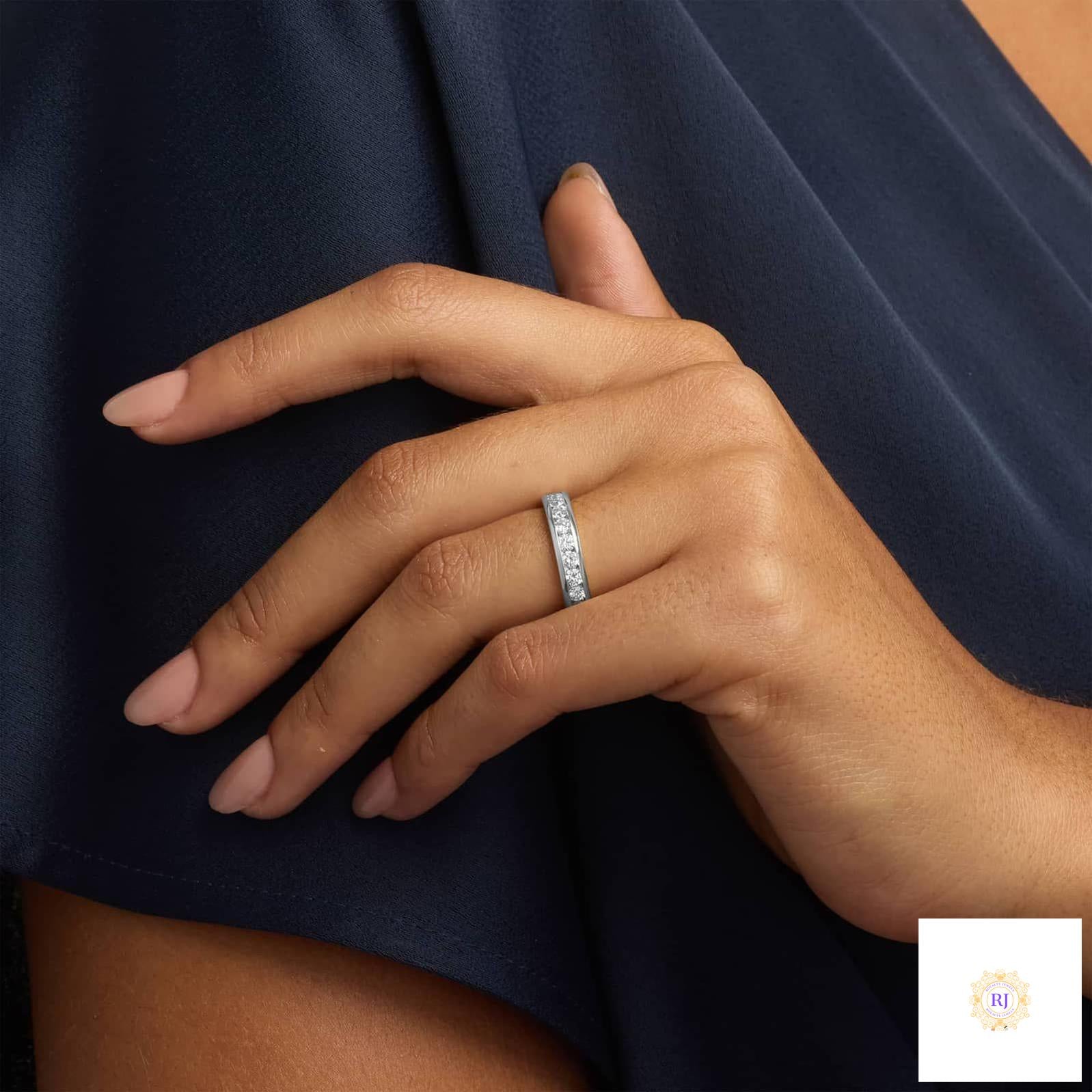 Channel-Set Lab Diamond Eternity Band