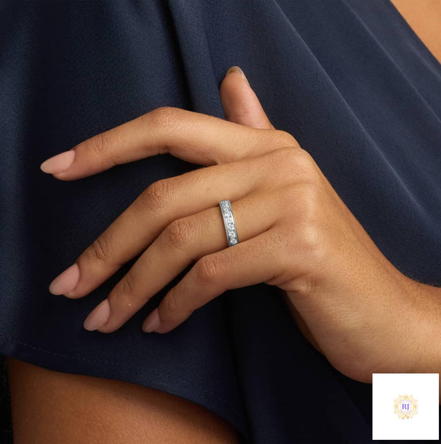 Channel-Set Lab Diamond Eternity Band