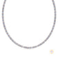 East West Emerald-Cut Lab Diamond Tennis Necklace
