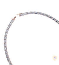 East West Emerald-Cut Lab Diamond Tennis Necklace