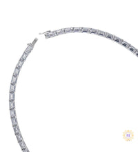 East West Emerald-Cut Lab Diamond Tennis Necklace