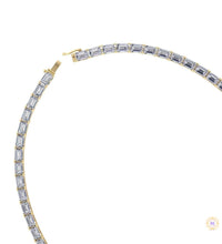 East West Emerald-Cut Lab Diamond Tennis Necklace