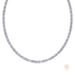 East West Emerald-Cut Lab Diamond Tennis Necklace