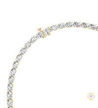 East-West Oval Diamond Tennis Necklace