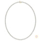 East-West Oval Diamond Tennis Necklace
