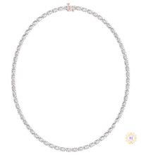 East-West Oval Diamond Tennis Necklace