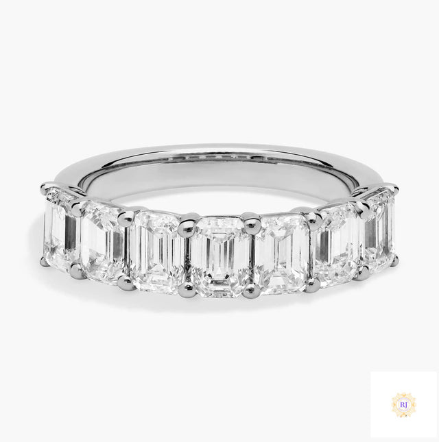 Emerald-Cut Lab Diamond Eternity Band
