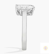 Emerald & Pear Lab Diamond Ring