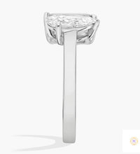 Emerald & Pear Lab Diamond Ring