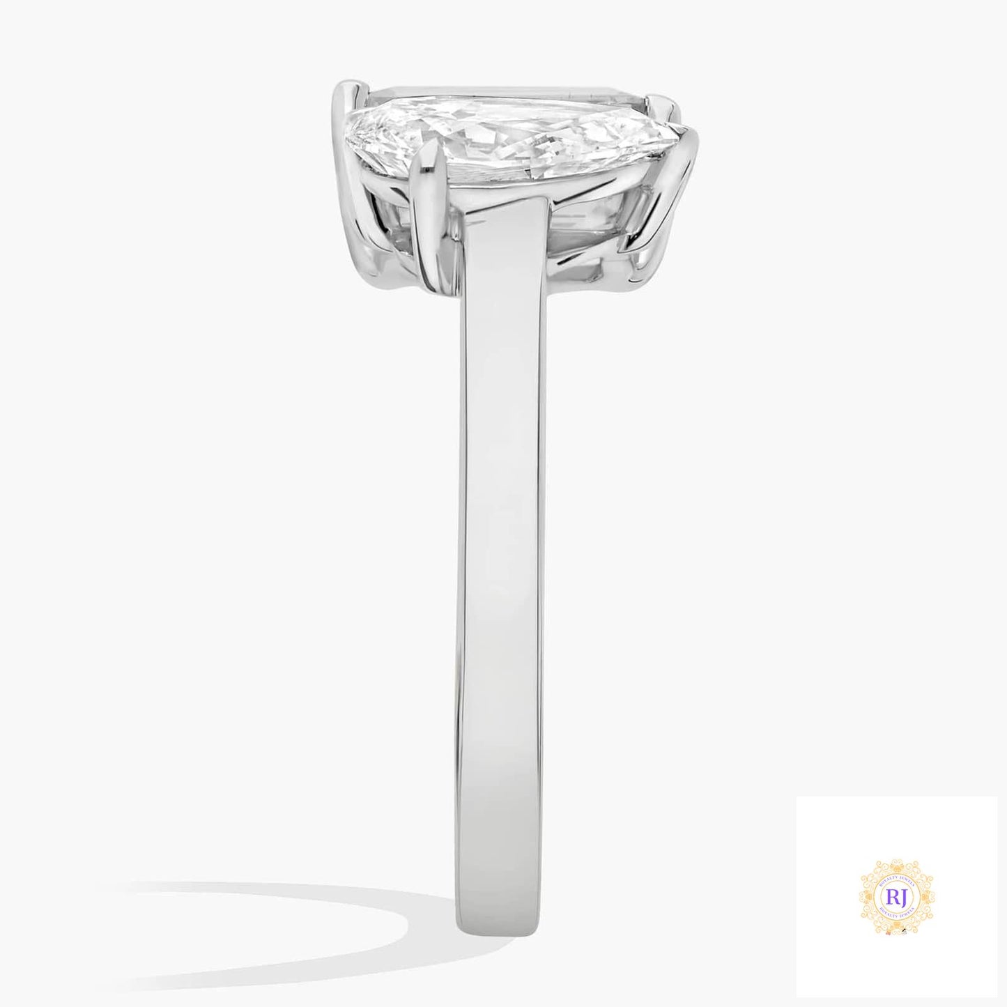 Emerald & Pear Lab Diamond Ring