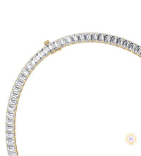 North South Emerald-Cut Lab Diamond Tennis Necklace
