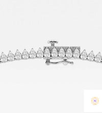 North South Pear-Cut Diamond Tennis Necklace