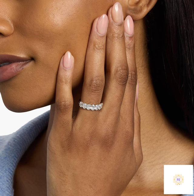Oval Cut Lab Diamond Eternity Ring