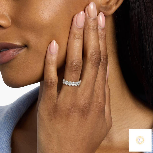 Oval Cut Lab Diamond Eternity Ring