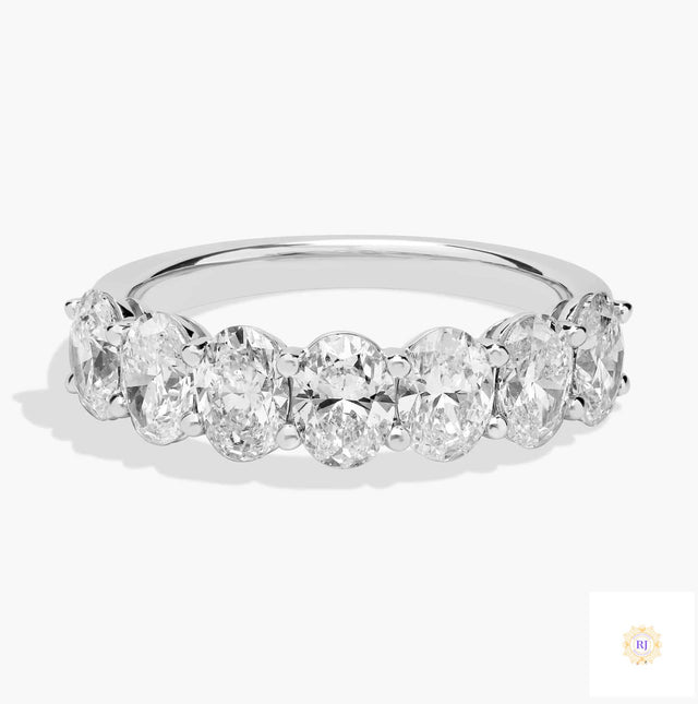 Oval Cut Lab Diamond Eternity Ring