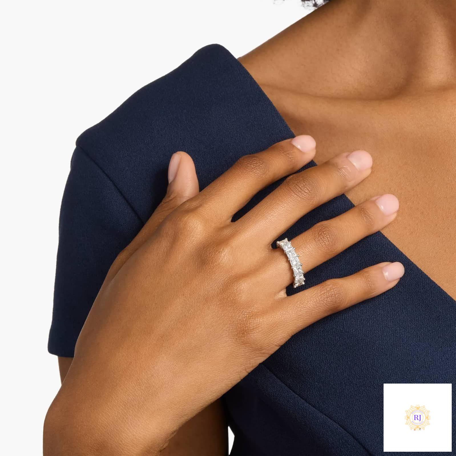 Princess Cut Lab Diamond Eternity Band