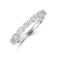 14K White Gold Lab-Grown Diamond Wedding Band Ring for Women
