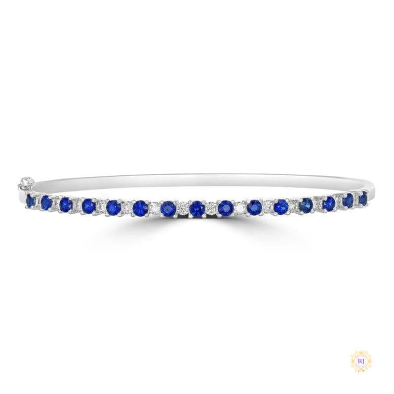 Sapphire & Diamond Bangle Bracelet