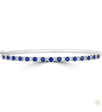 Sapphire & Diamond Bangle Bracelet